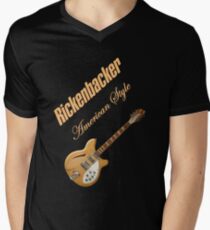 Rickenbacker Natural 12s American Style Men's V-Neck T-Shirt