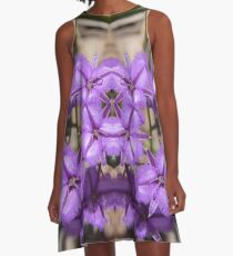 common fringe-lily flower Australia Thysanotus tuberosus kaleidoscope A-Line Dress