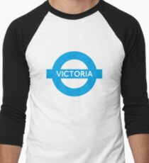 Victoria Line - London Underground Roundel Men's Baseball ¾ T-Shirt