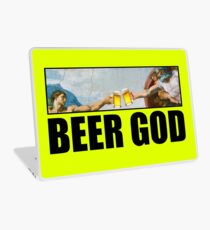 Beer God Michelangelo Painting of Sistine Chapel Laptop Skin