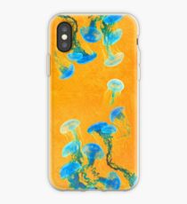 Crazy Yellow Burning Jellyfish iPhone Case