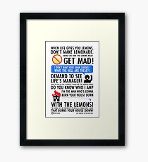 When Life Gives You Lemons Framed Print