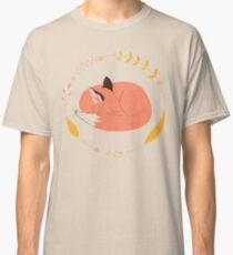 Peaceful Sleeping Fox Designed by Artist Seeta Roy Classic T-Shirt
