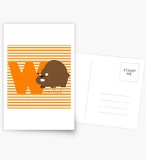 w for wombat Postcards