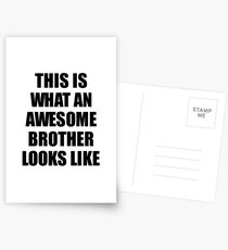 Brother Funny Gift Idea This Is What an Awesome Brother Looks Like Postkarten