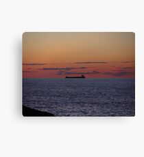 Sunset Freighter Canvas Print