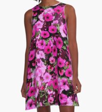pink and red Petunia flowers A-Line Dress
