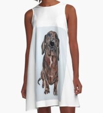 Dachshund Dog Max A-Line Dress