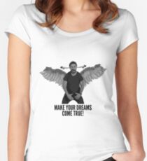Shia Labeouf - Make Your Dreams Come True Women's Fitted Scoop T-Shirt