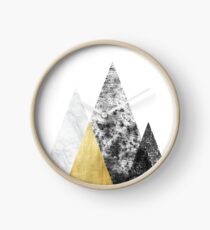 Reloj Grungy Marbled Mid Century Modern Mountain Graphic