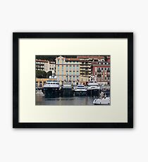 Yachts in Nice Port Framed Print