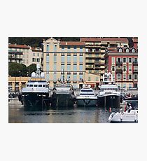 Yachts in Nice Port Photographic Print