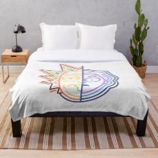 Abstract Rick Throw Blanket