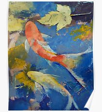 Autumn Koi Garden Poster
