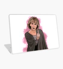 Grace Middle Finger with background Laptop Skin
