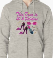 Sudadera con capucha y cremallera HAPPY 40TH BIRTHDAY