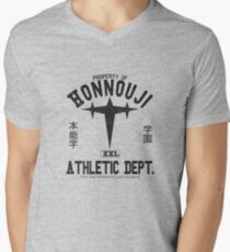 Honnouji Athletics (Black) Men's V-Neck T-Shirt