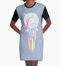 Space Unicorn! Graphic T-Shirt Dress