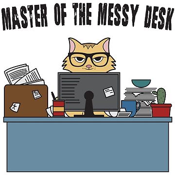 Vorschaubild zum Design Master Of The Messy Desk Nerdy Cat - Messy Desk Gift von yeoys