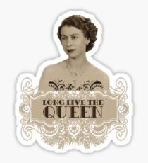 Elizabeth II T-Shirt Couronne Monarque UK God Save The Queen Sticker
