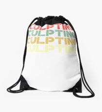 vintage sculpting - retro sculpting Drawstring Bag