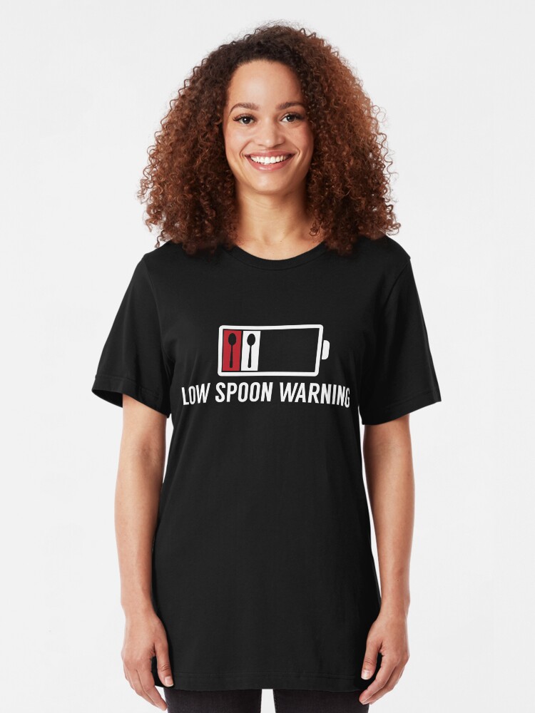 Alternative Ansicht von Low Spoon Warning Autoimmune Disease - Autoimmune Disease Gift Slim Fit T-Shirt