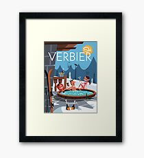 Ski Verbier Poster Framed Print