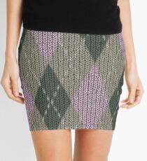 Pink Roses in Anzures 1 Argyle 1 Mini Skirt