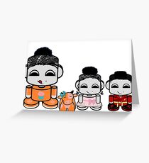 Yum Family: Nom, Jo, Coop & Free O'BABYBOT Toy Robot 2.0 Greeting Card