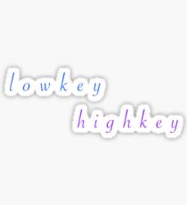 lowkey highkey Sticker