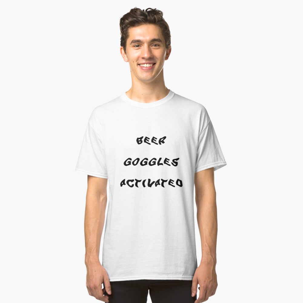 merch craft beer tshirt beer goggles activated shirt