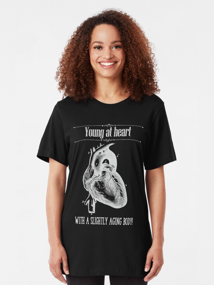 Alternate view of Young At Heart - Reverse Image Slim Fit T-Shirt