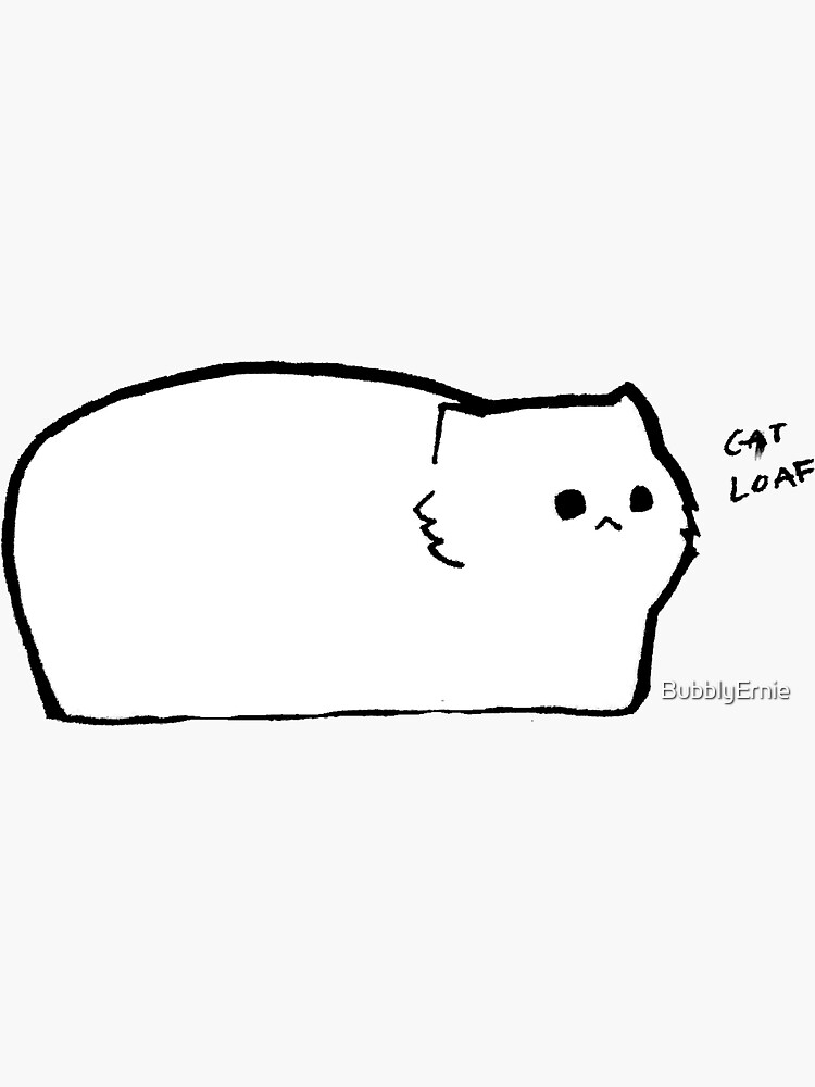 "Cat Loaf" Sticker by BubblyErnie Redbubble
