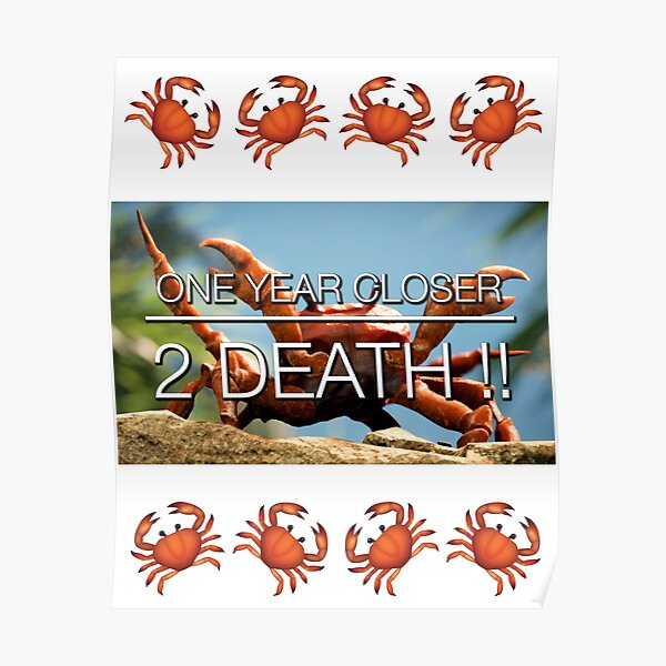 Crab Rave Posters Redbubble - oof rave crab rave but it s on roblox roblox roblox memes