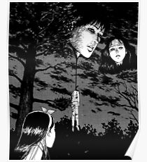 Junji Ito - Floating heads Poster
