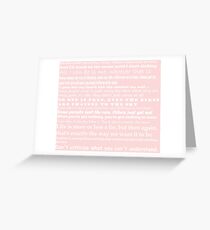 bob dylan quotes Greeting Card