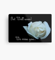 Get well soon Card Metal Print