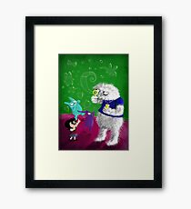 Yeti's Bubbles Framed Print
