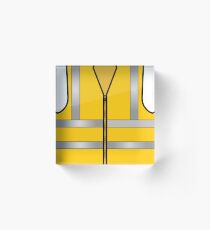 Bloque acrílico Camiseta Gilets Jaunes, chaleco amarillo, Gelb Westen, movimiento, protesta