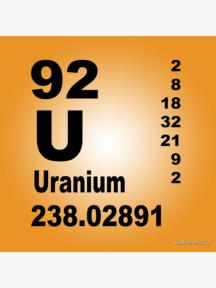 "Uranium Periodic Table of Elements" Sticker by walterericsy Redbubble