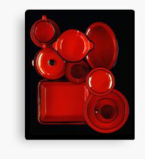 Red Kitchenware Canvas Print