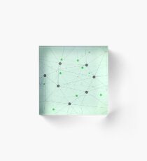 Abstract Geometric Background Acrylic Block
