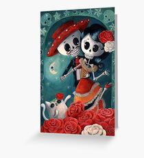 Dia de Los Muertos Couple of Skeleton Lovers Grußkarte