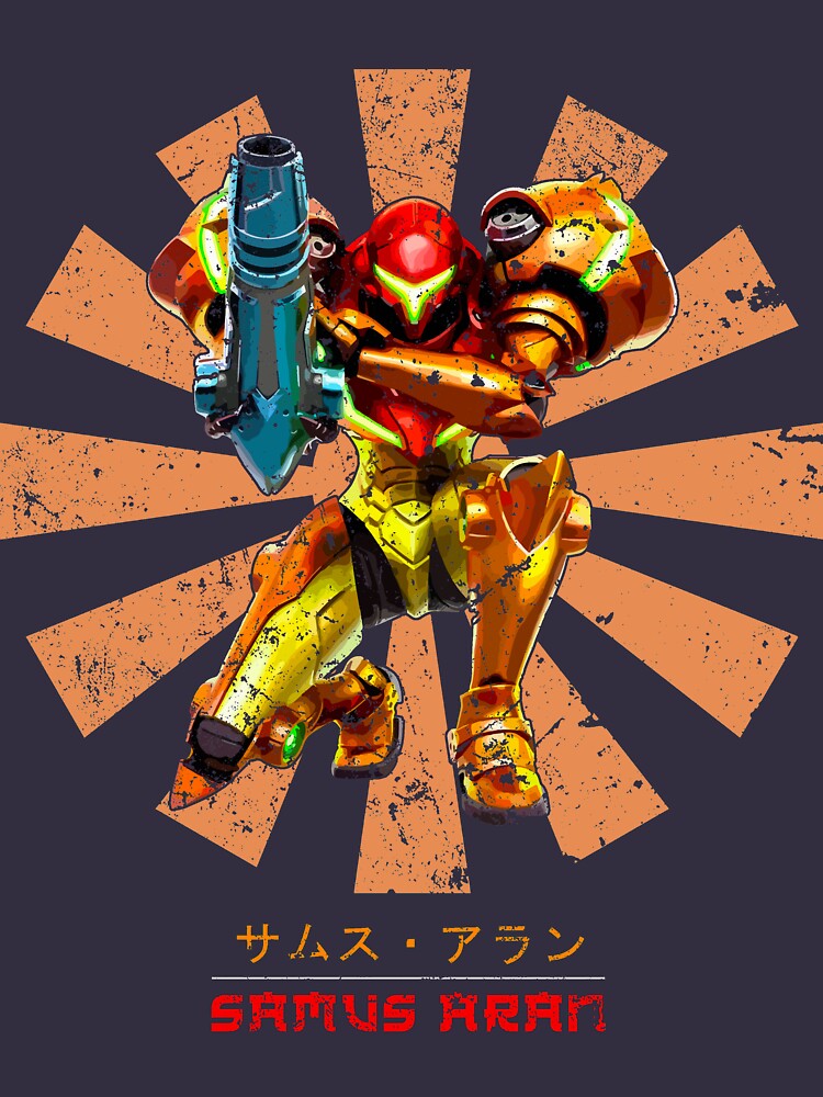 "Samus Aran Retro Japanese Metroid" T-shirt by Nova5 | Redbubble