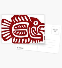 Abstract Red Fish Postcards