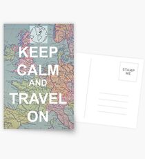 Postales Mantener la calma y viajar