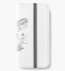 Machine Gun Adaptor Vintage Patent Hand Drawing iPhone Wallet/Case/Skin
