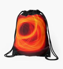 Orange Overlap Drawstring Bag