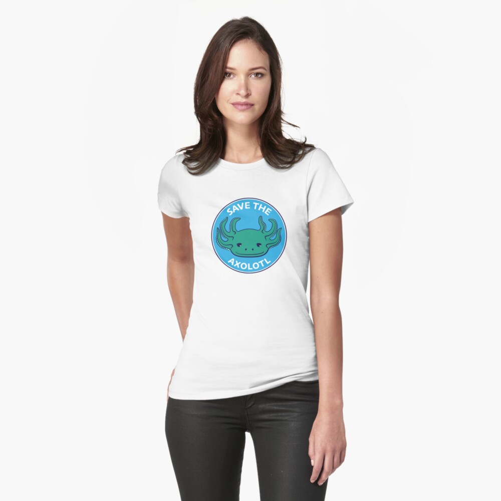 Save the Axolotl Fitted T-Shirt