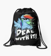 My Little Pony - MLP - Rainbow Dash - Deal With It Drawstring Bag